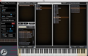 As shown here for the Orchestra title, each of the five MIDI Guitar Instrument volumes provides a broad selection of instrument presets.