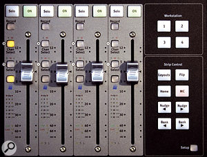 The MC Pro has just four motorised, touch-sensitive faders.