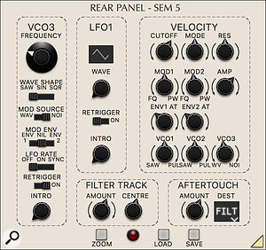 The rear panel introduces all manner of new facilities: an extra VCO, more extensive controls for the main LFO, filter tracking and sophisticated performance capabilities.