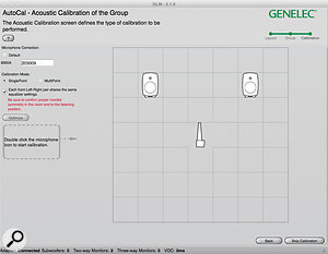 Screen 1: The Genelec Loudspeaker Management software.