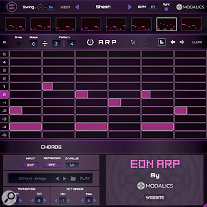 Screen 8: An arpeggiator focusing on shape and contour instead of pitch and harmony yields interesting results.
