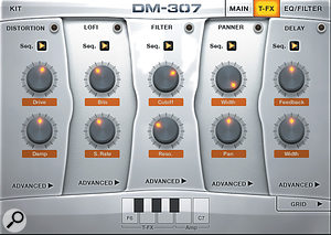 The Trigger FX options are just one element of the creative beat-manipulation options provided by DM307.