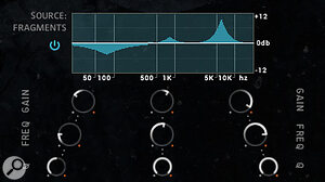 The instruments includes three‑band parametric EQ controls with adjustable bandwidth.