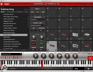 The Pads page allows you to configure SampleTank to work with a  set of drum pads including IK Multimedia’s own iRig Pads.