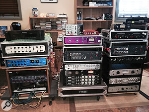 Dave O’Donnell’s gear usually resides here, at his own Studio D, but is racked ready to be taken elsewhere!