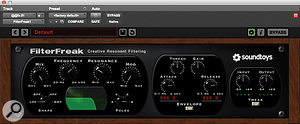 Another effect transition was enhanced by automating a filter sweep from Soundtoys' FilterFreak.