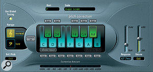 A lengthy chain of plug‑ins was used to process the lead vocal, including Logic's Pitch Correction, Exciter and Tape Delay.