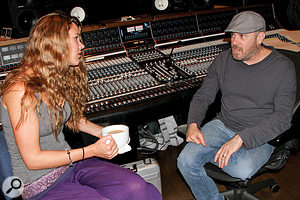 Steve Greenwell with Joss Stone at Blackbird Studios, where Soul Sessions Volume Two was tracked.