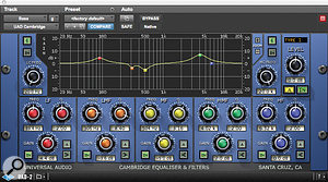 The main plug-ins used to shape the bass sound were the UA Cambridge EQ and LA2A compressor.