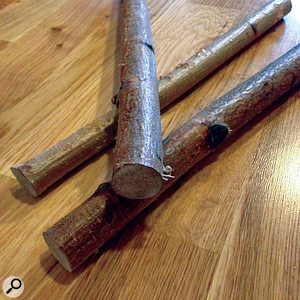 From firewood to key percussion instrument: Rob’s home-made claves.