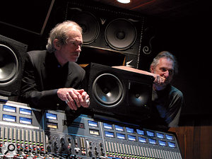 Part of John Porter's success is down to his ability to find the right musicians — like top-flight keyboard player Benmont Tench, shown here in House Of Blues Studio, Encino with Porter on a Shelby Lynne session.