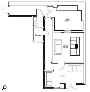 Studio F floorplan.