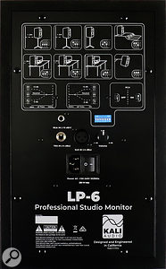 A row of DIP switches lets you tailor the LP6’s response to their placement in your room, and setup is aided by a series of diagrams showing typical usage scenarios.