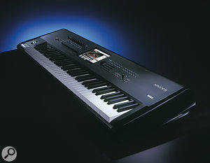 The 73‑note version of the Kronos employs the fully‑weighted RH3 keyboard found on Korg's SV1. 