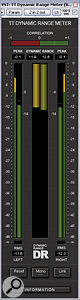 Tischmeyer Technologies TT Dynamic Range meter plug‑in not only has excellent peak and RMS metering, but also a very useful real‑time dynamic‑range read‑out.