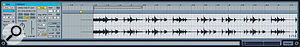 Here we see Live's familiar waveform view with the associated warp markers. The most important thing here is to make sure that the very start of the track is aligned perfectly with the beat.