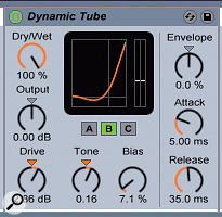 Just a little Drive from Live's Dynamic Tube will add realism to your rig. 