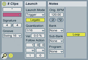 These Clip Launch settings allow for fast chopping between loops.