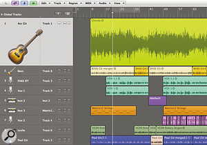 In much the same way as any other DAW, Logic uses several different track types (Audio, Software Instrument and External MIDI) and produces 'Regions' alongside them as you record.