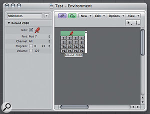 You can create a new Multi-Instrument by going to the 'MIDI Instr.' layer of the Environment. Select the channels you wish to use by clicking the numbered rectangles to 'clear' the diagonal lines.