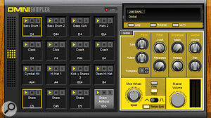 The new Omni sampler features 16 MPC-style pads, and is intended to allow you to create your own drum/percussion instruments.