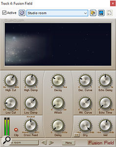 Among the new processors included in the latest version of Mixcraft is the Fusion Field convolution reverb.