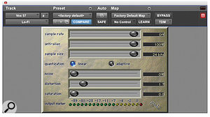 A small level of overdrive (in this instance provided by Digidesign's Lo‑Fi plug‑in) applied to the vocal can provide a warmer tonal character.