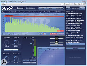 Following the workshop session, two further effects were added to improve the sense of blend and sustain: an early reflections patch from an impulse response of the Eventide H3000, running in Christian Knufinke’s SIR2 convolution engine; and a  gated algorithmic snare reverb from Stillwell Audio’s Verbiage plug-in.