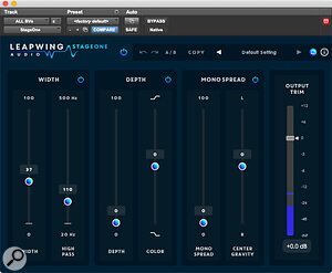 Leapwing Audio’s StageOne stereo width plug‑in was used to spread the backing vocals.