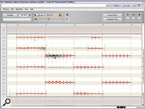 In order to get the best out of Melodyne Editor's DNA processing when re-tuning a strummed guitar in this remix, Mike was careful to correct any errors in the software's automatic note detection process before properly getting down to the correction work.