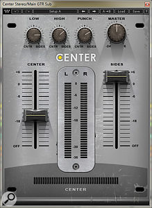 Waves' Center plug-in was used to help clear out some space in the centre of the stereo stage, to allow critical elements to breathe.