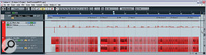 The prominent bass part in this arrangement required some careful level automation at mixdown to maintain a consistently full low end.