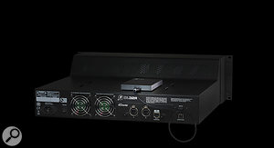 The DL32R can record and play back 32-channel multitrack audio directly to/from an attached USB hard disk. Playback is routed to each channel’s B input by default, and playback and recording is controlled from an iPad.