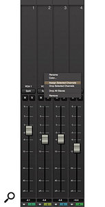 The new VCA fader system offers unlimited faders, automation and very easy channel assignment options.