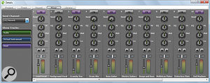 One of the biggest new features in Mixcraft is a fully fledged mixer, complete with a bussing architecture that permits the use of auxiliary effects.