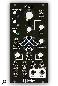 Qu-Bit Prism. Size: 12HP. Current: +12V 90mA, -12V 10mA.