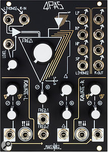 Make Noise QPAS. Size: 18HP. Current: +12V 166mA, -12V 190mA.