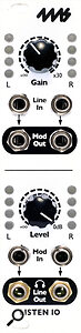 4MS Listen IO: 6HP, +12V 62mA, -12V 55mA.