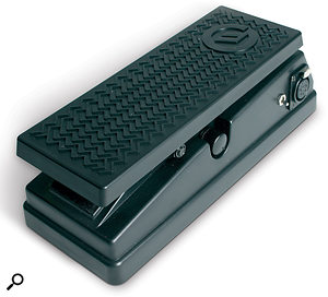 The Foot Pedal Controller. The five-pin XLR socket to connect it to the Moog Guitar can be seen at the top right corner.