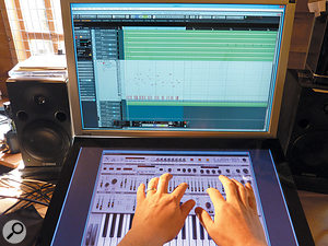 The LuSH-101 soft synth, running here in Cubase, offers full Windows multi-touch even if the host DAW doesn’t.