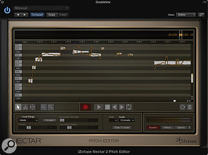 The Production Suite includes a new offline pitch processor reminiscent of Celemony's Melodyne.