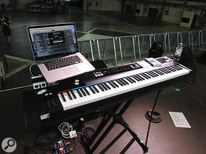 Gillian Gilbert’s keyboard rig.