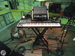 Phil Cunningham's keyboard rig.