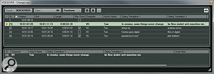 The Marker window has been updated so that different attributes can now be associated with Markers. Here you can see how Markers might be created to help organise an ADR session.