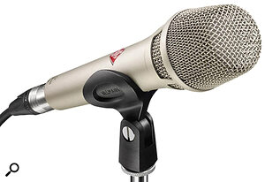 Open Mic PA: Neumann stage mic.