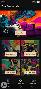 As an alternative to text prompts, you can also ask the app to interpret either audio or images, and build a tone from them.