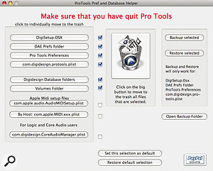 Jean‑Charles Deshaies' Pro Tools Prefs & Database Helper application can make disk management easier on Mac systems.