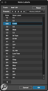 You can now give MIDI notes custom names — very useful when working with drum instruments and samples!