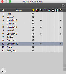 Before and after: by saving a  Type 0 MIDI file, wiping the Markers from your session and then re–loading the MIDI file, your Markers are magically reordered!