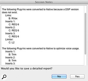 On opening an older HD session in Pro Tools 10, any TDM plug-ins that don't yet have AAX equivalents will be converted to RTAS where possible.